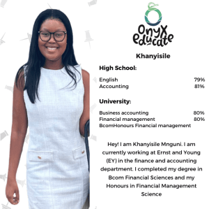 1 lesson with Khanyisile M