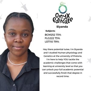 1 Lesson with Siyanda N